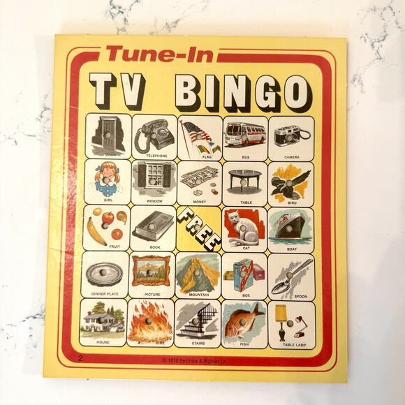 Vintage 1970 Tune-In TV Bingo Board Game — Selchow & Righter Complete Classic - Picture 5 of 16